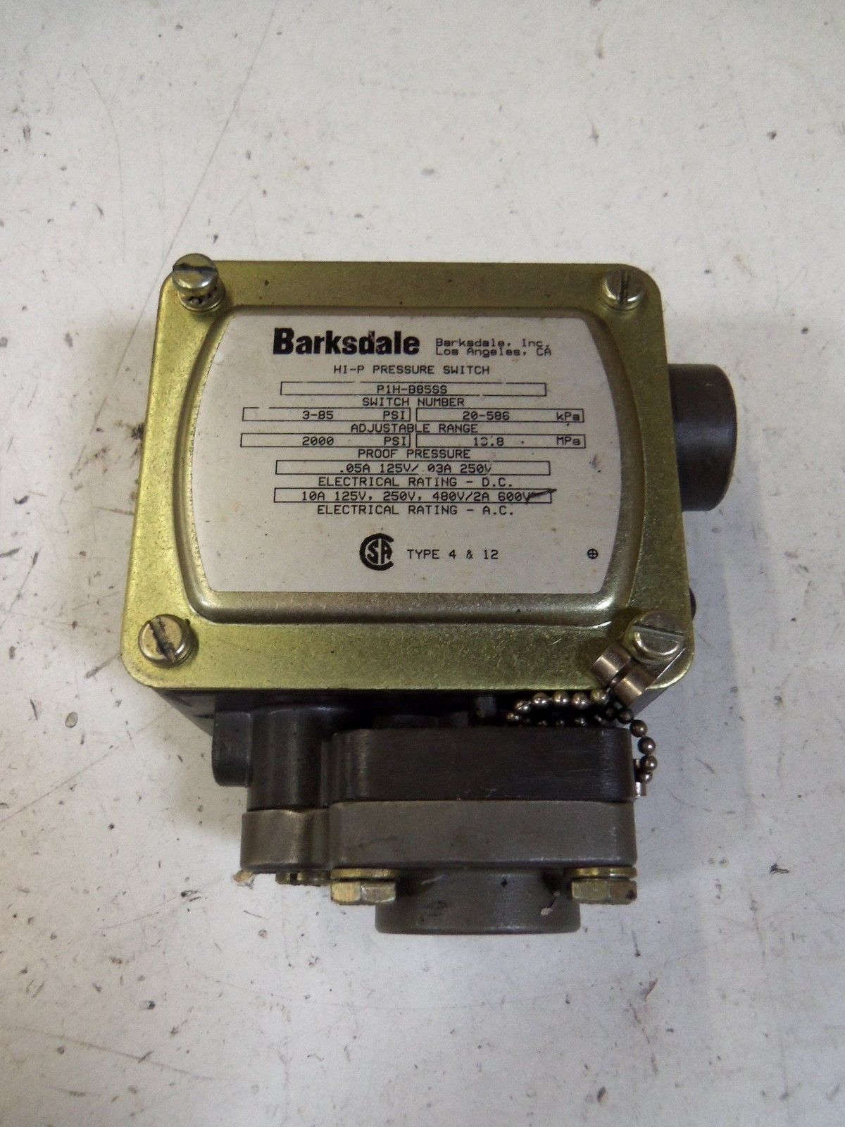 BARKSDALE  P1H-B85SS   *USED*