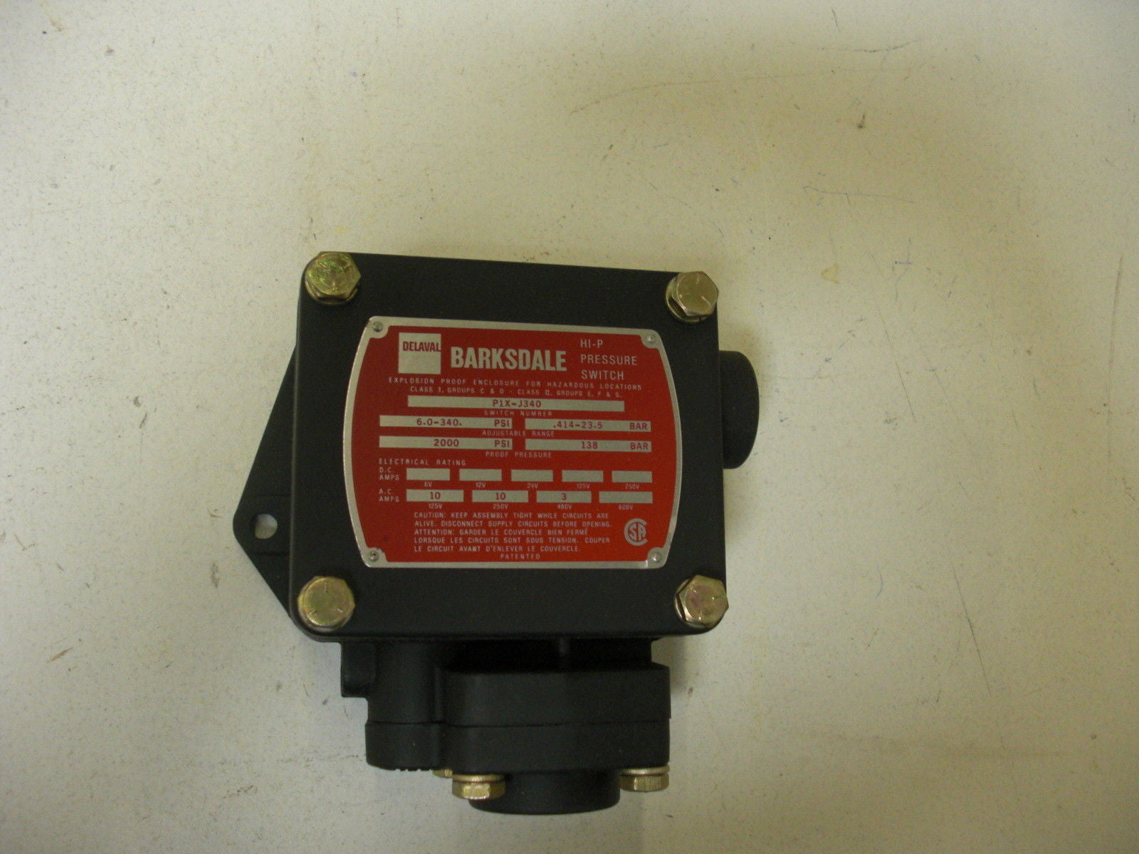 BARKSDALE P1X-J340 *NEW NO BOX*