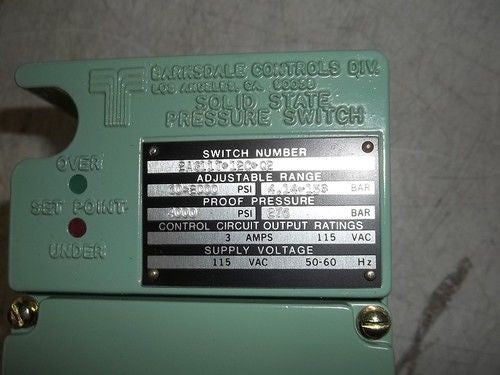 BARKSDALE PRESSURE SWITCH 2AG11T-12C-02 *NEW NO BOX*