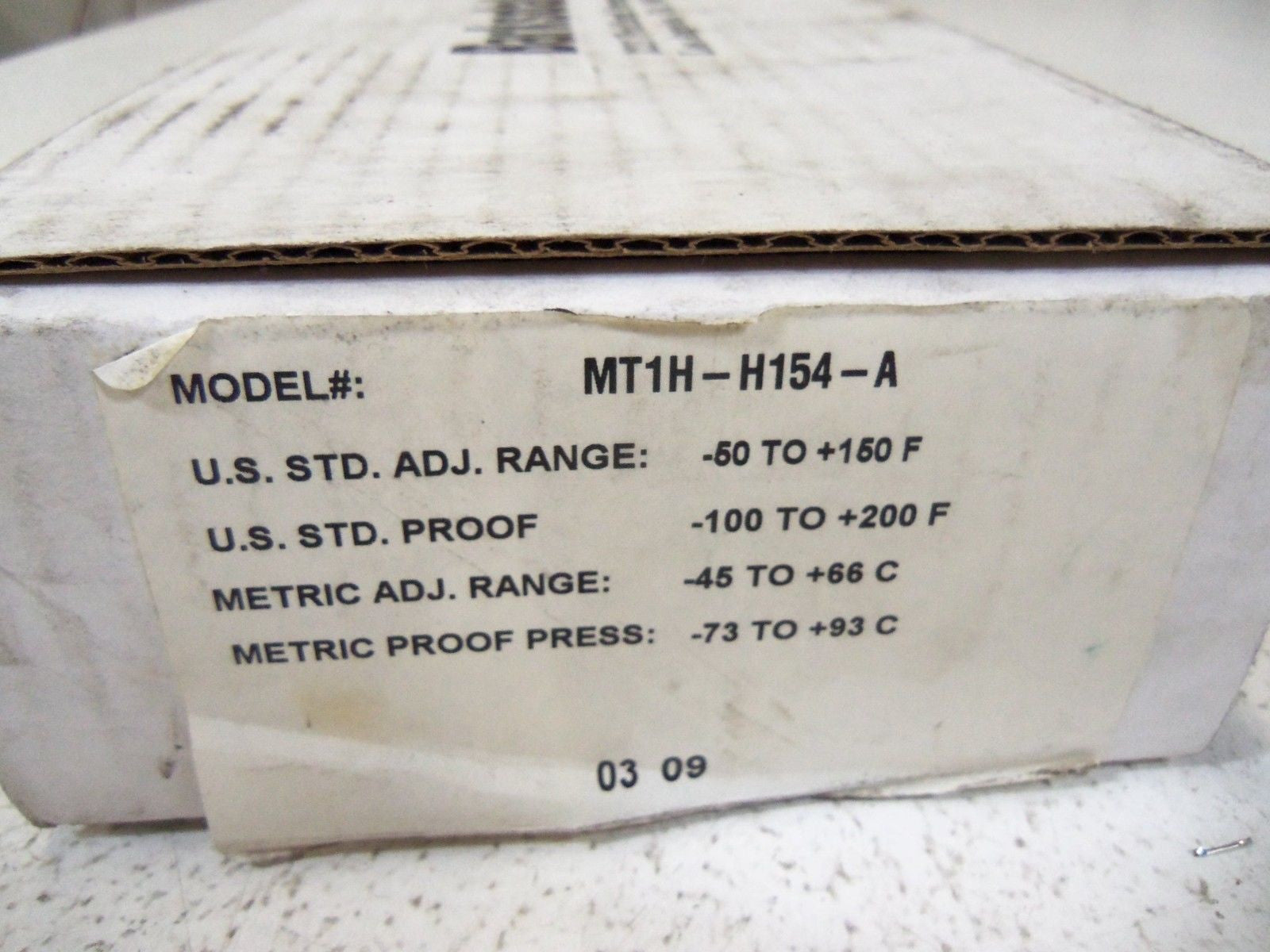 BARKSDALE TEMPERATURE SWITCH MT1H-H154-A *NEW IN BOX*