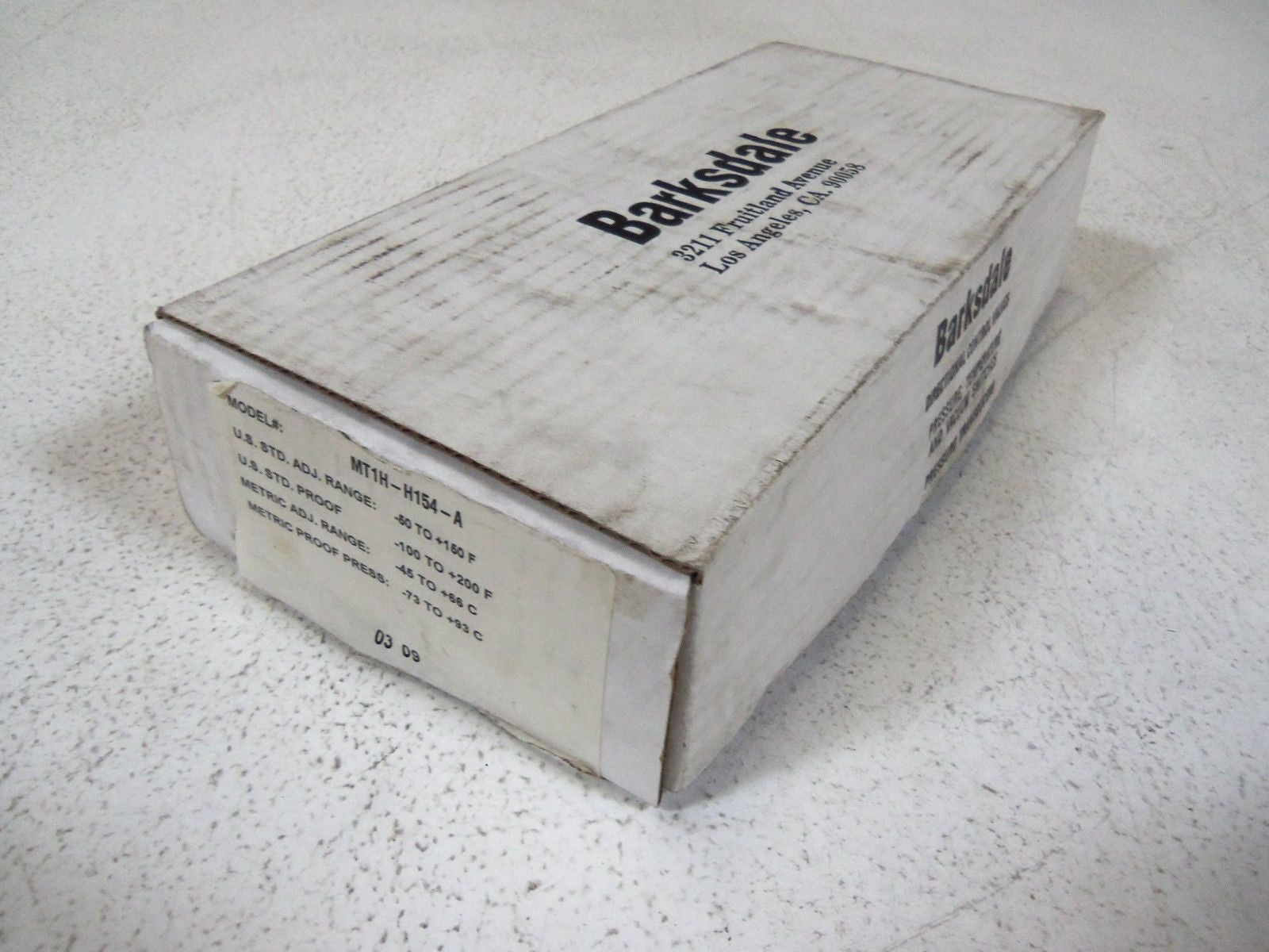 BARKSDALE TEMPERATURE SWITCH MT1H-H154-A *NEW IN BOX*