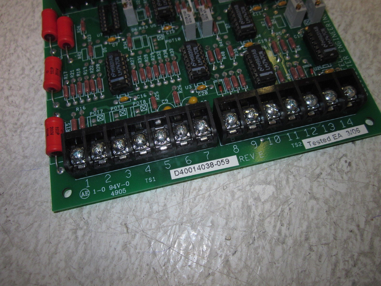 BATTENFELD GLOUCESTER ENG D40074041 REV.E MULTI PURPOSE BOARD *USED*