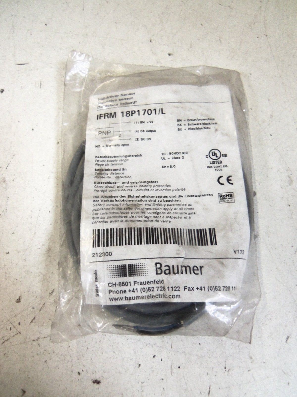 BAUMER IFRM 18P1701/L *NEW IN BAG*