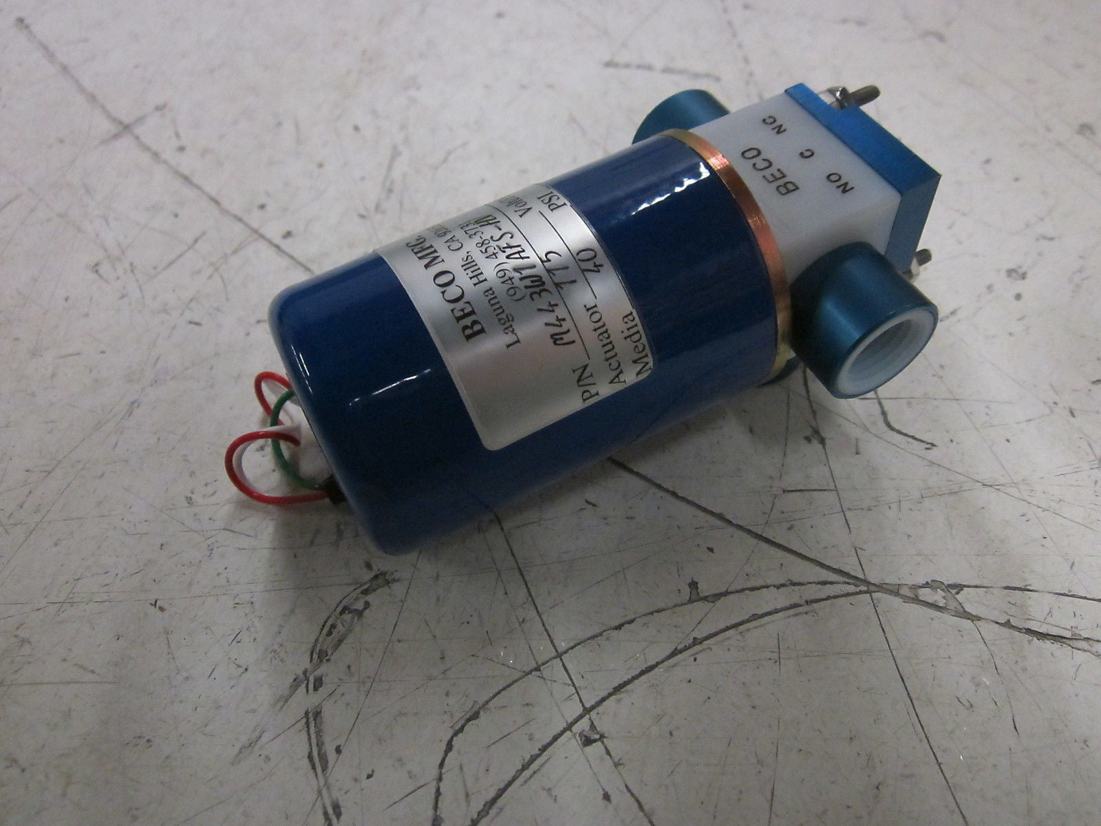 BECCO MFG. M443W1AFS-HV VALVE 115V 40PSI *NEW NO BOX*
