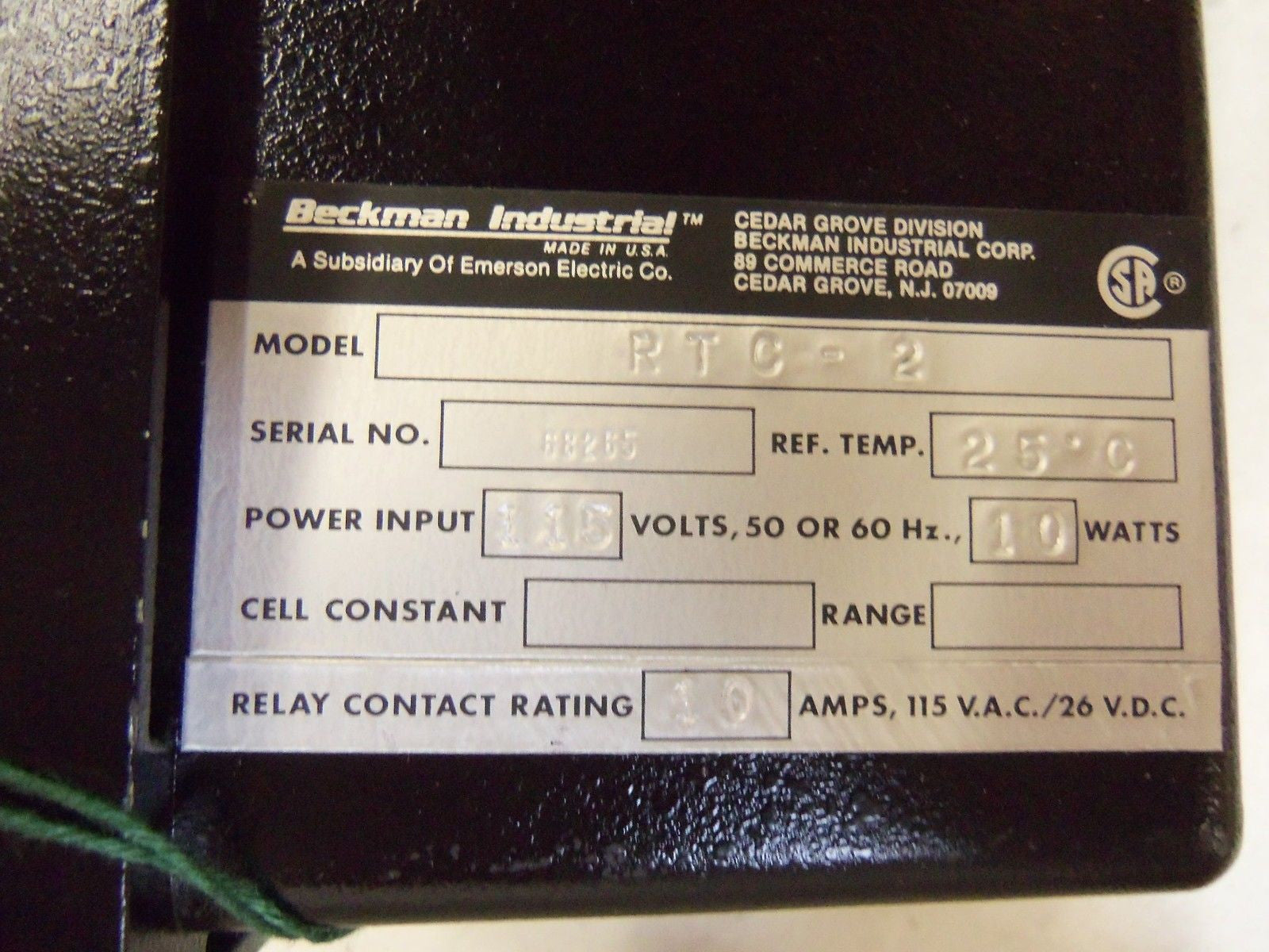 BECKMAN INDUSTRIAL RTC-2 *NEW IN BOX*