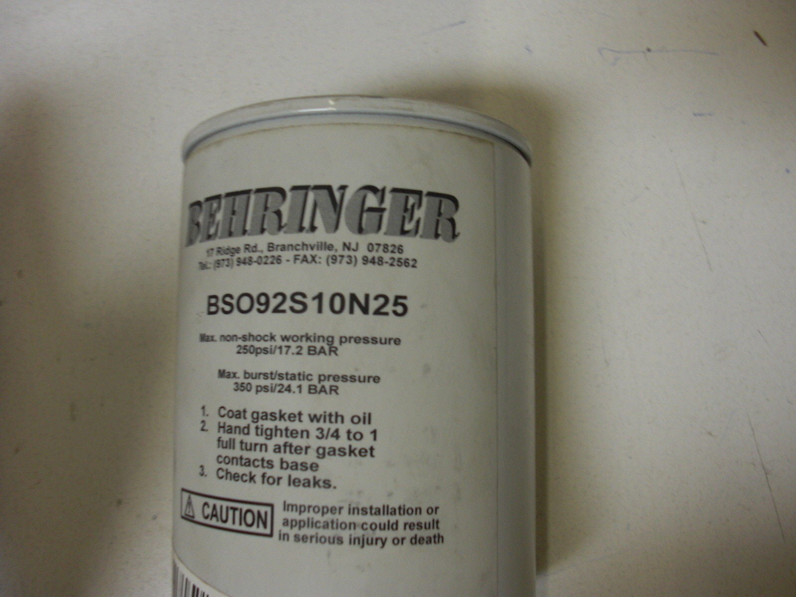 BEHRINGER BSO92S10N25 *USED*