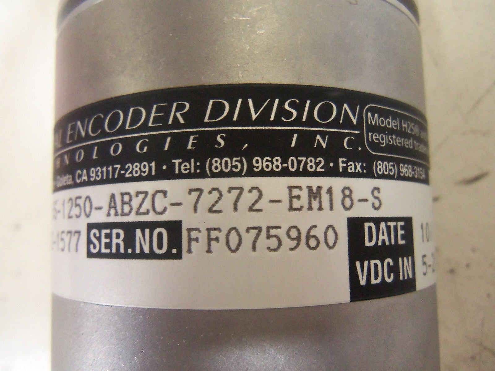 BEI H25E-F1-SS-1250-ABZC-7272-EM18-S *NEW NO BOX*