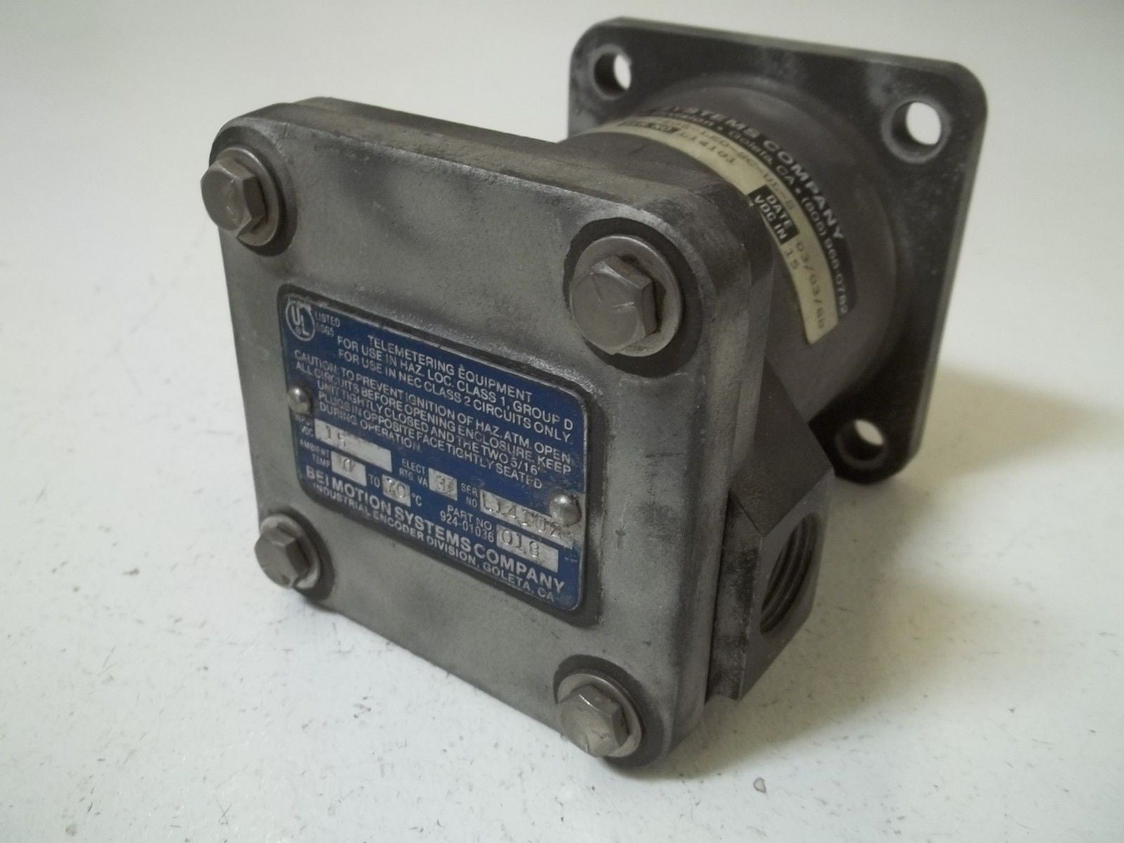 BEI MOTION SYSTEMS COMPANY H38D-H25N-CW-8GC-7406-LED-SC-UL-S ENCODER*USED*
