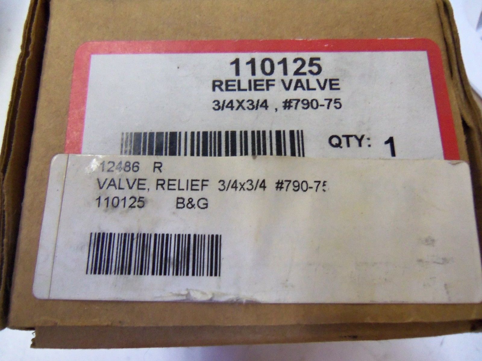 BELL & GOSETT RELIEF VALVE 110125 *NEW IN BOX*