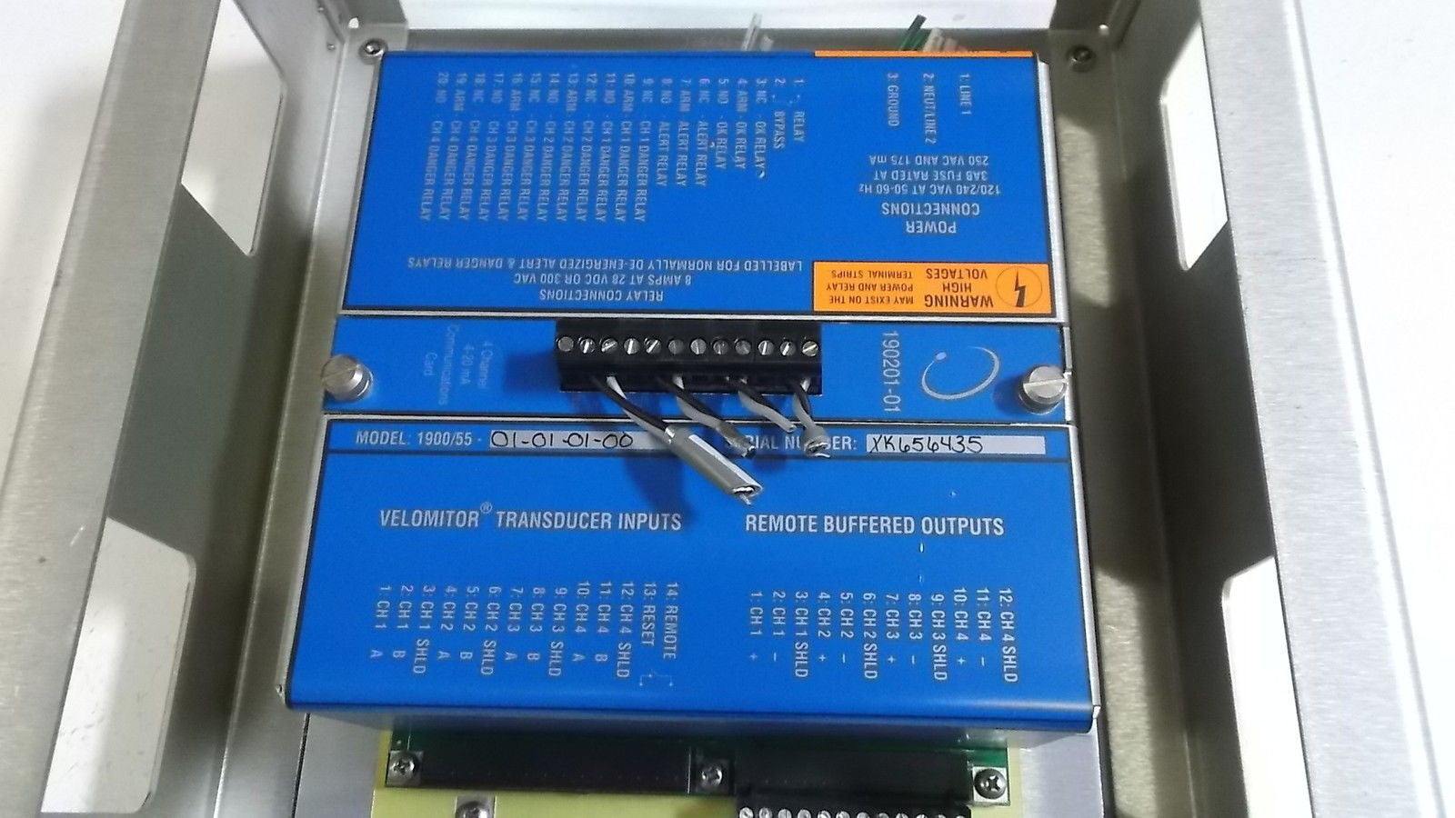 BENTLY NEVADA 1900/55-01-01-01-00 FAN MONITOR *NEW NO BOX*