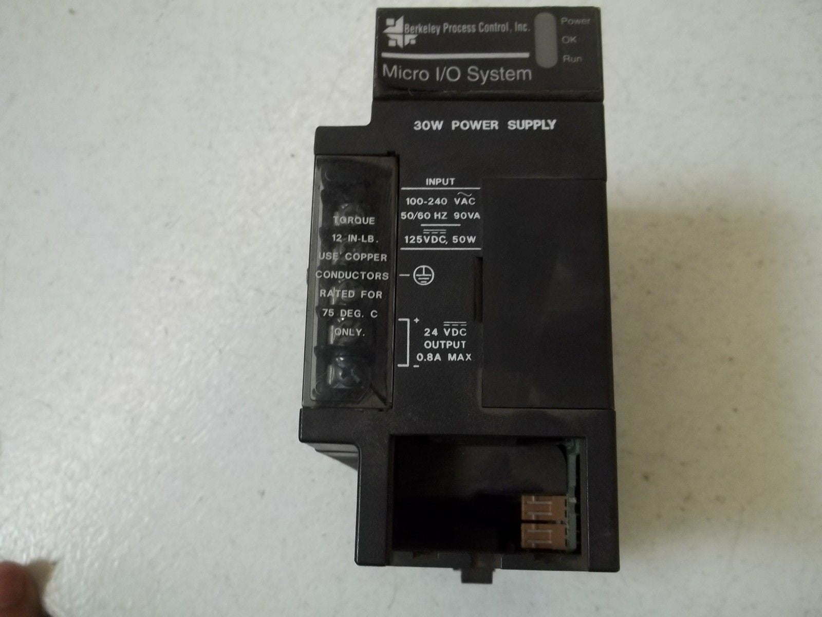 BERKELEY PROCESS CONTROL INC MIO-PS120 120VAC POWER SUPPLY *USED*