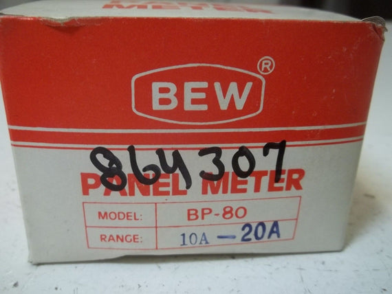 BEW BP-80 PANEL METER 0-20 (AS PICTURED) *NEW IN BOX*