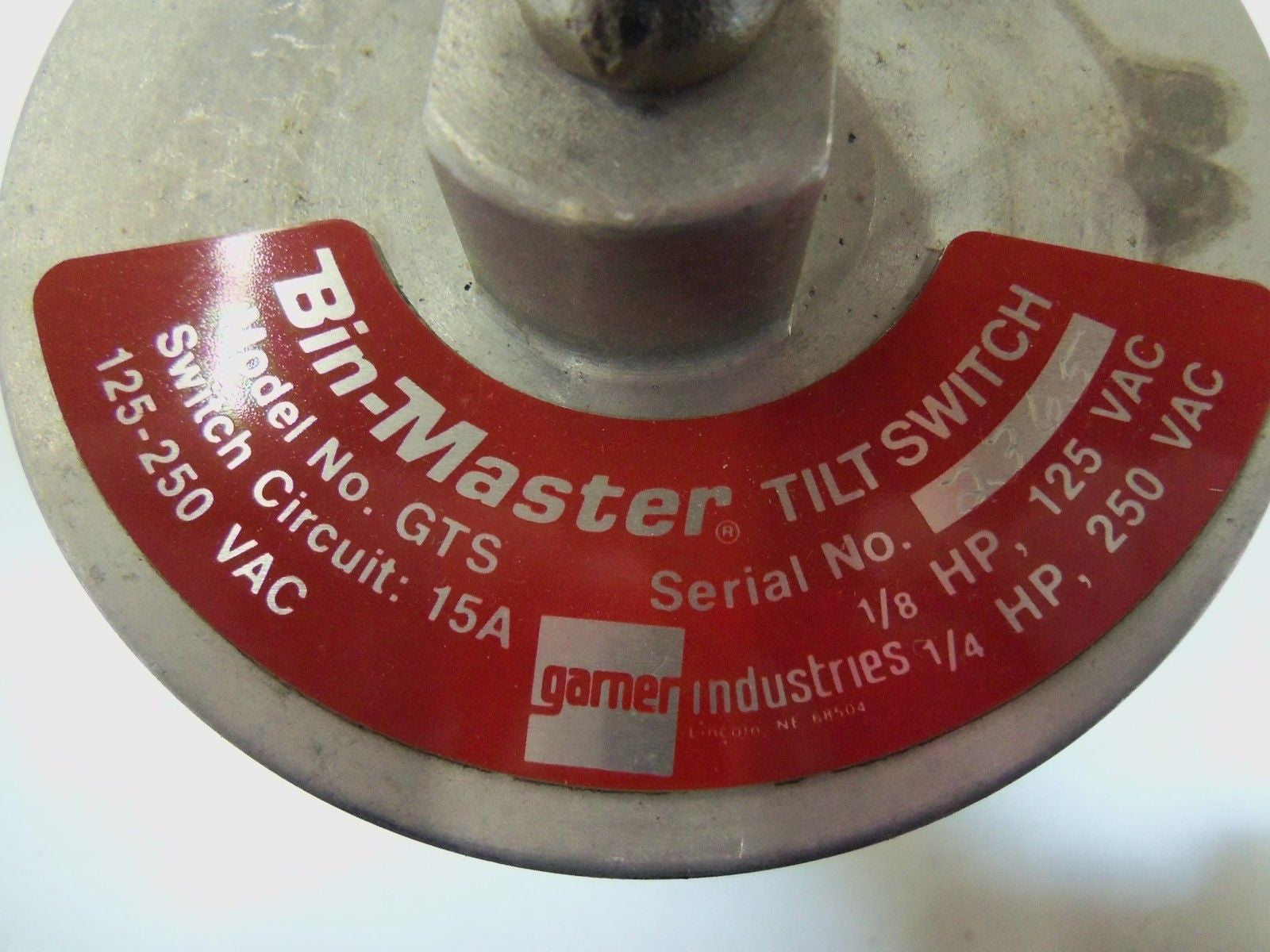 BIN-MASTER TILT SWITCH GTS *USED*