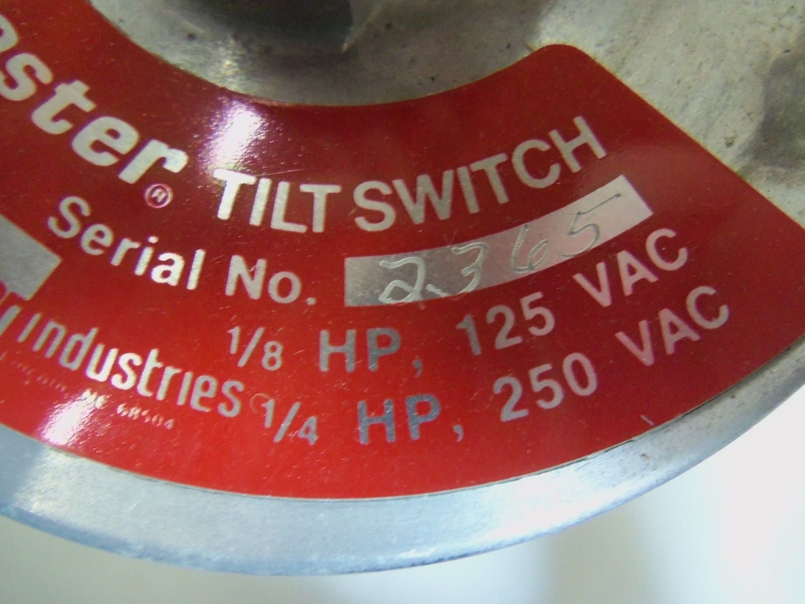 BIN-MASTER TILT SWITCH GTS *USED*