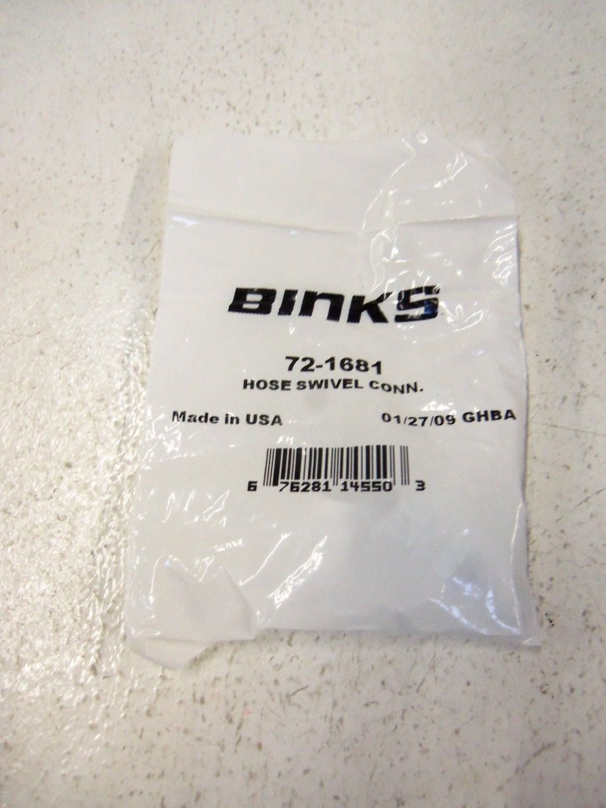 BINKS FITTINGS 72-1681 (WHITE BAG) *NEW IN FACTORY BAG*