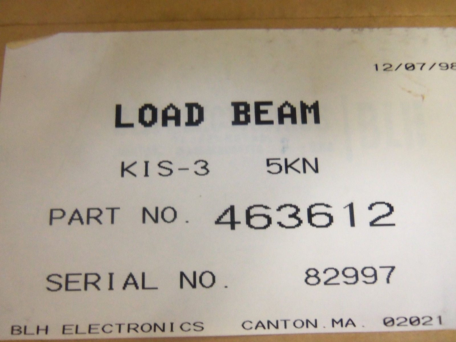 BLH KIS-3 LOAD CELL 5kN *NEW IN BOX*