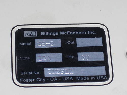 BMI GS-2 POWER LINE MONITOR *USED*