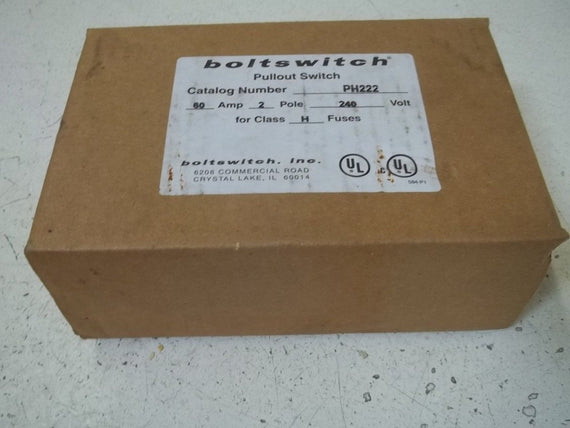 BOLTSWITCH PH222 PULLOUT SWITCH *NEW IN BOX*