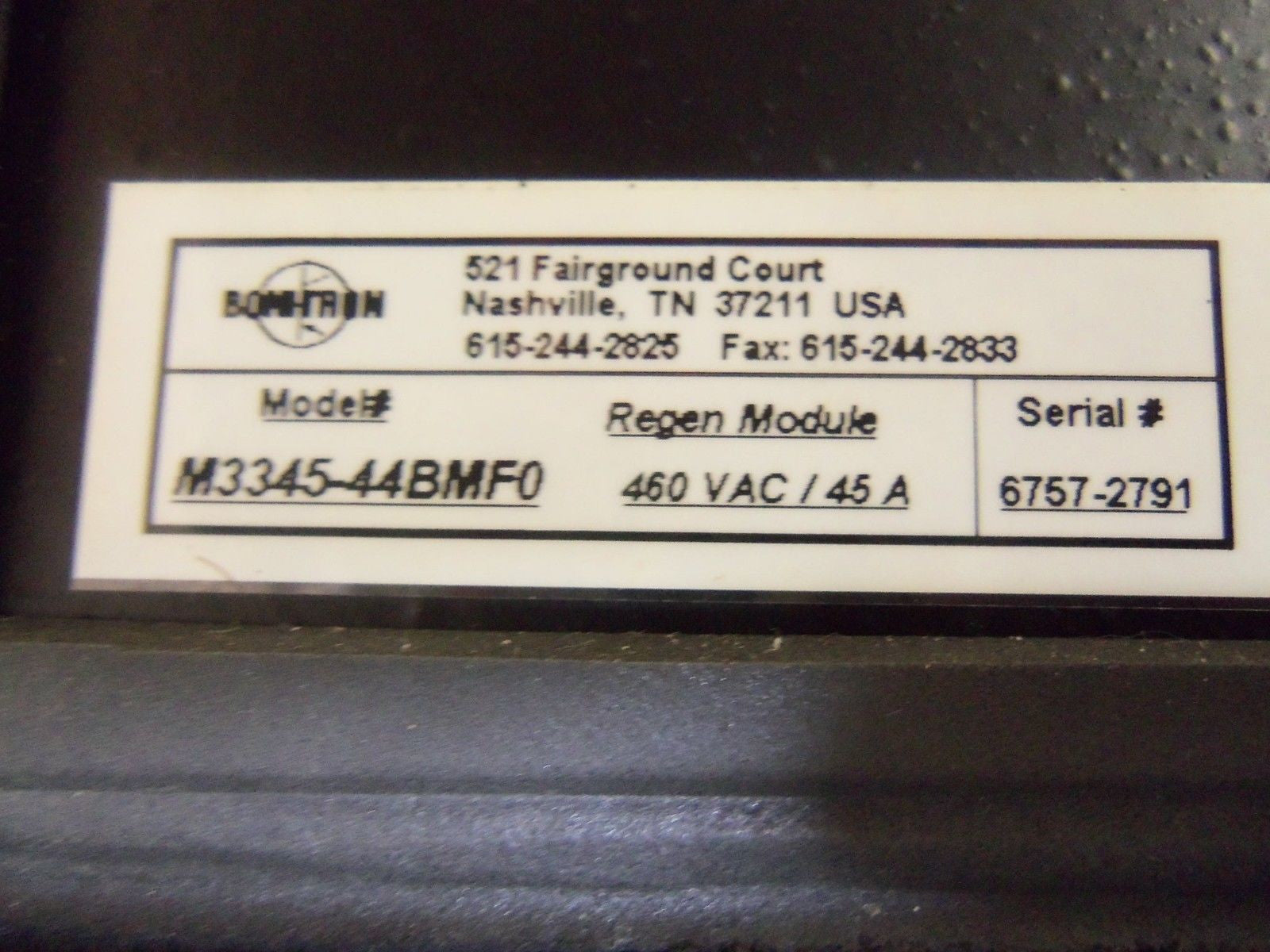 BONITRON M3345-44BMF0 *USED*