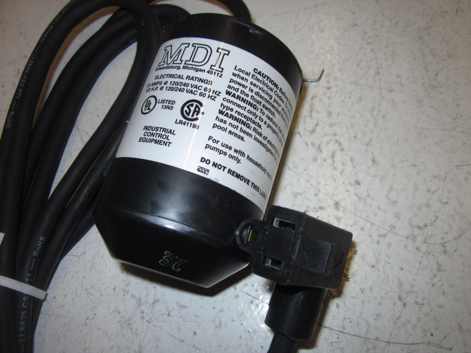 BOSHART 860D-120-10 PUMP DOWN SWITCH *NEW IN BOX*