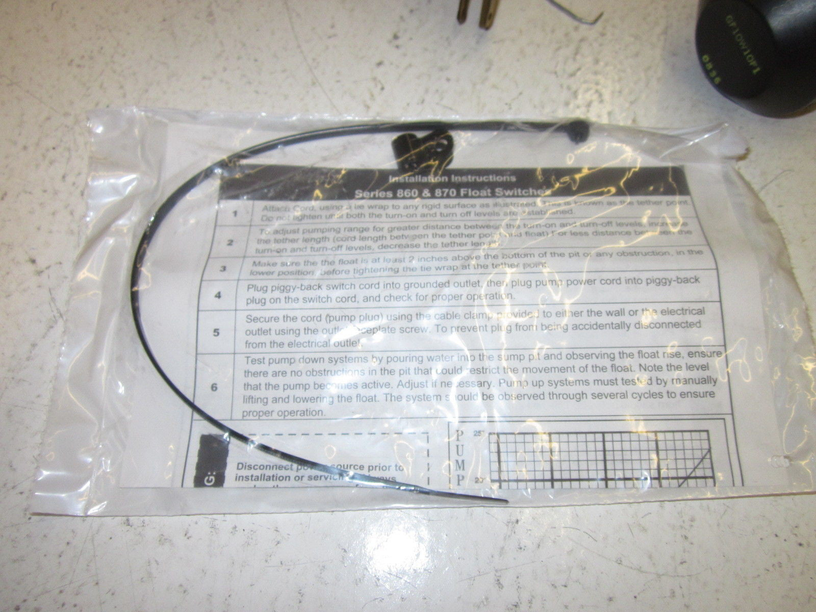 BOSHART 860D-120-10 PUMP DOWN SWITCH *NEW IN BOX*