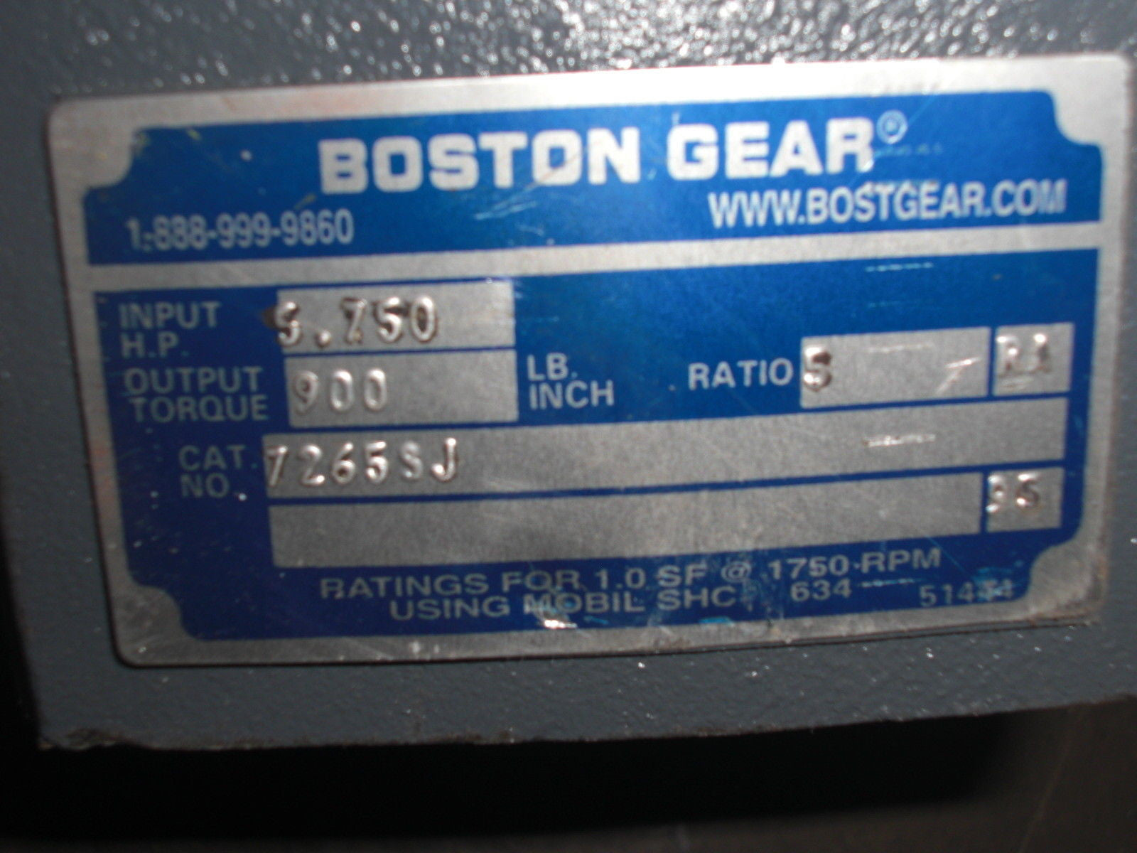 BOSTON GEAR 7265SJ GEAR REDUCER *NEW NO BOX*