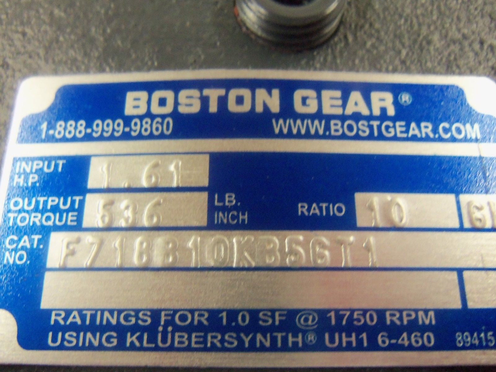BOSTON GEAR F718B10KB5GT1 *NEW IN BOX*