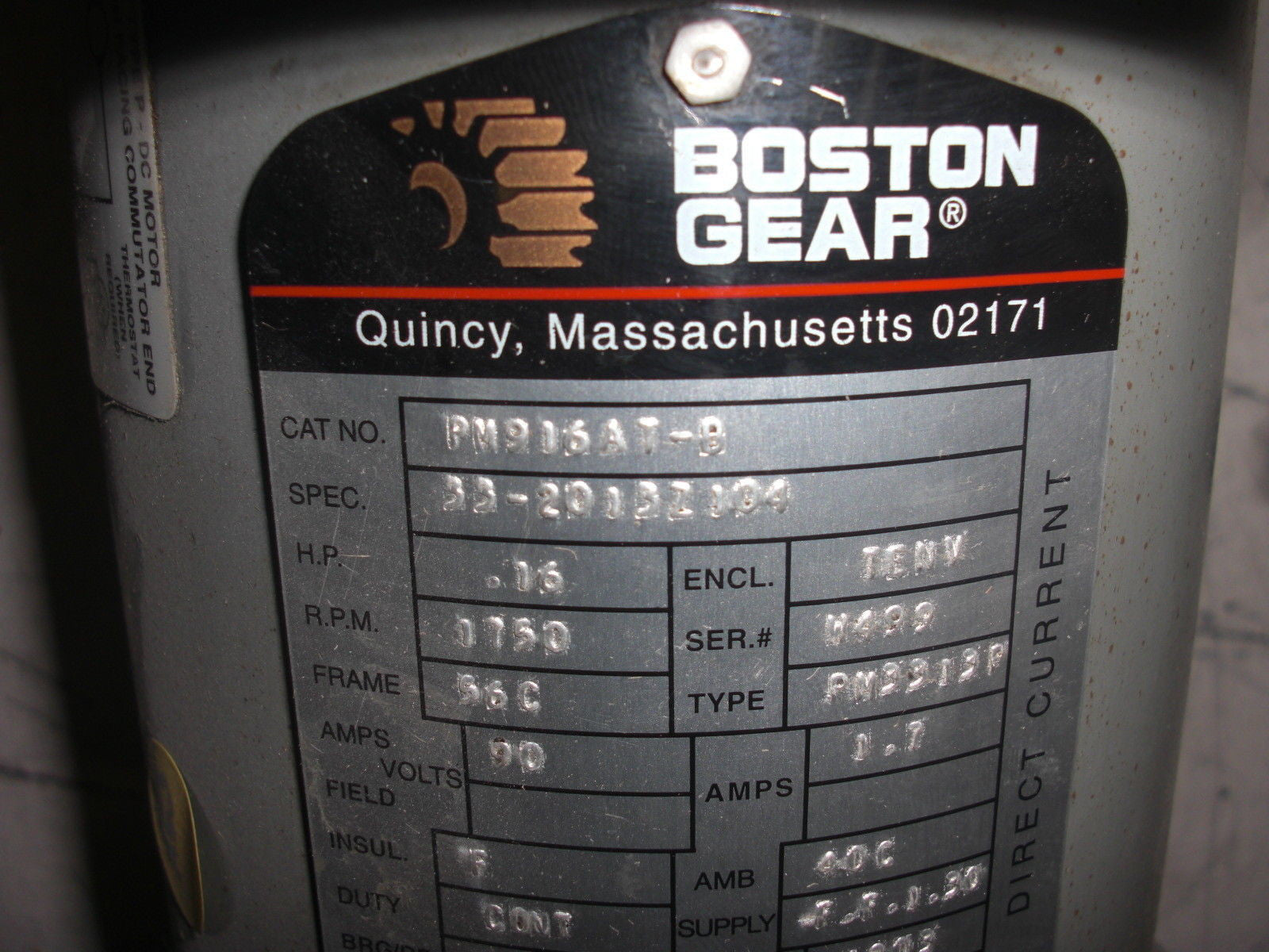 BOSTON GEAR PM916AT-B *USED*