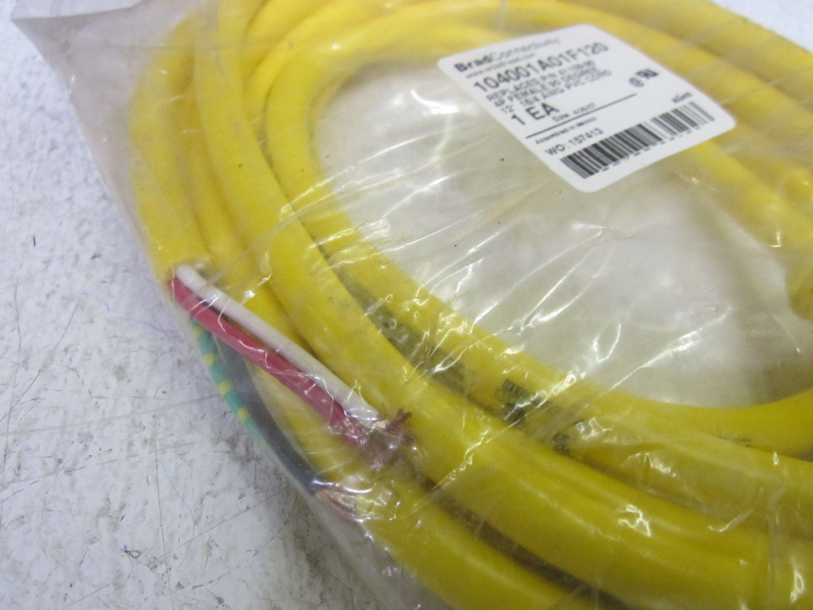 BRAD CONNECTIVITY 104001A01F120 PVC CORD *NEW IN A FACTORY BAG*