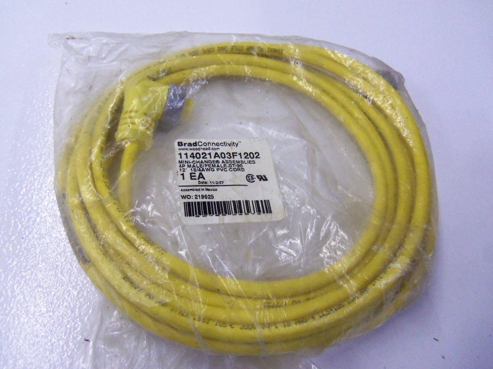 BRAD CONNECTIVITY 114021A03F1202 *NEW IN BAG*