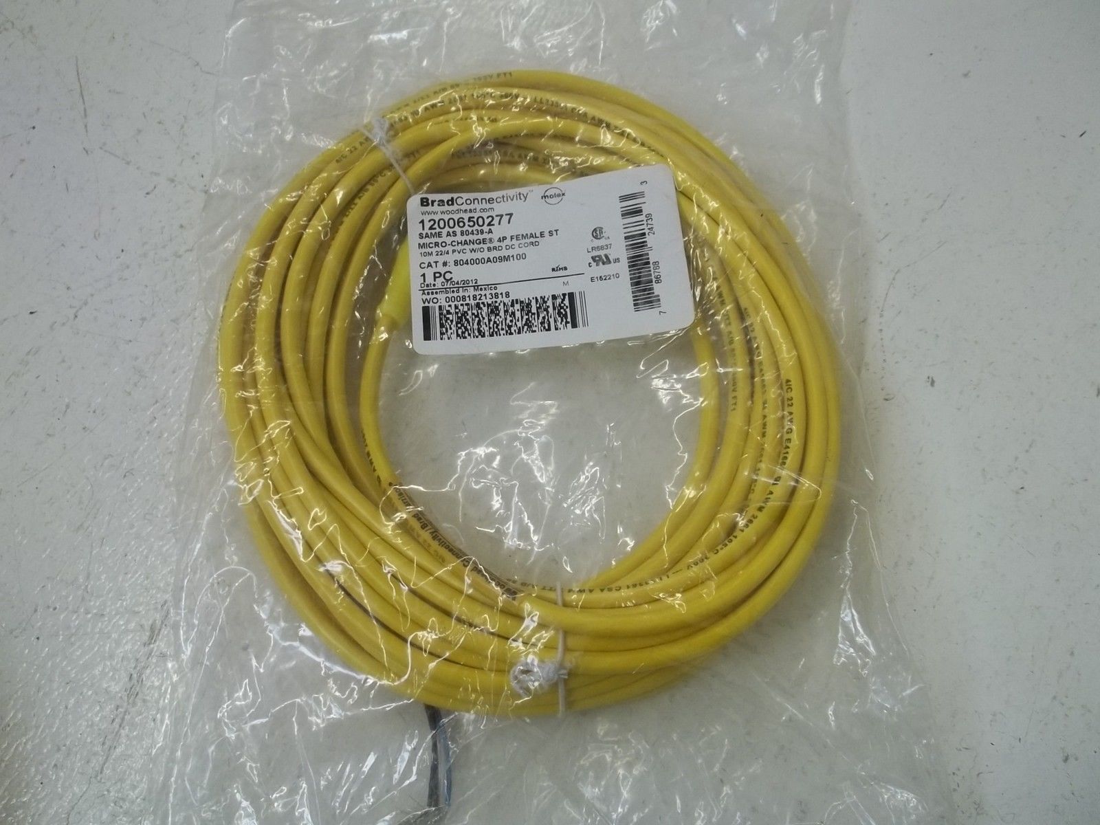 DANIEL WOODHEAD 80437-A 804000A09M100 MICRO-CHANGE 4P FEMALE * NEW *