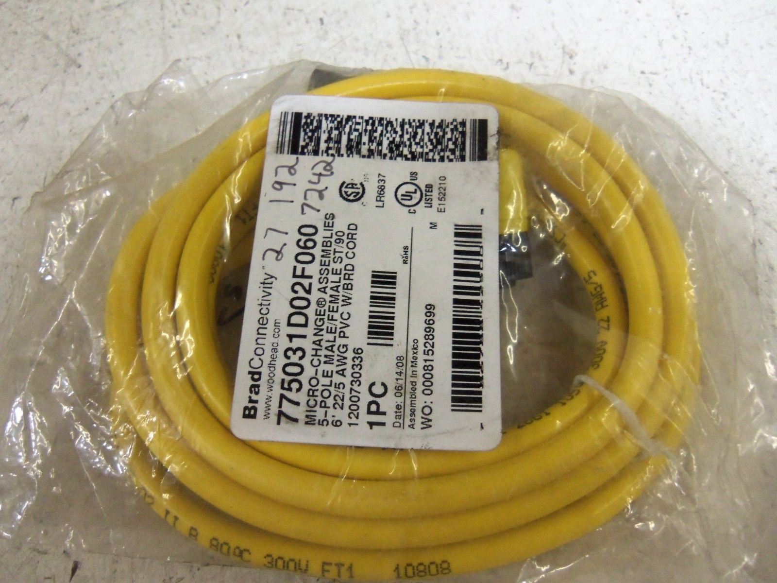 BRAD CONNECTIVITY 775031D02F060 CONNECTOR  *NEW IN FACTORY BAG*