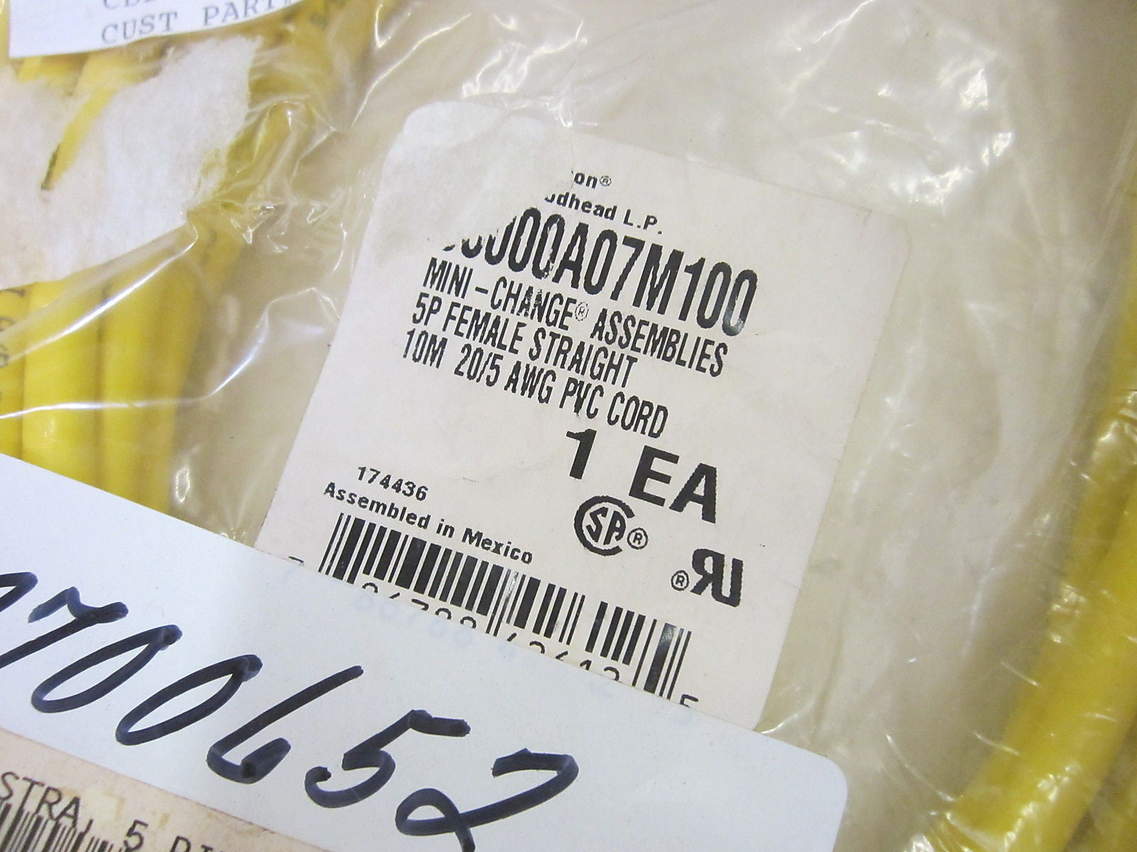 BRAD HARRISON 105000A07M100 MINI-CHANGE 5P-FEMALE CORD10M *NEW IN A FACTORY BAG*