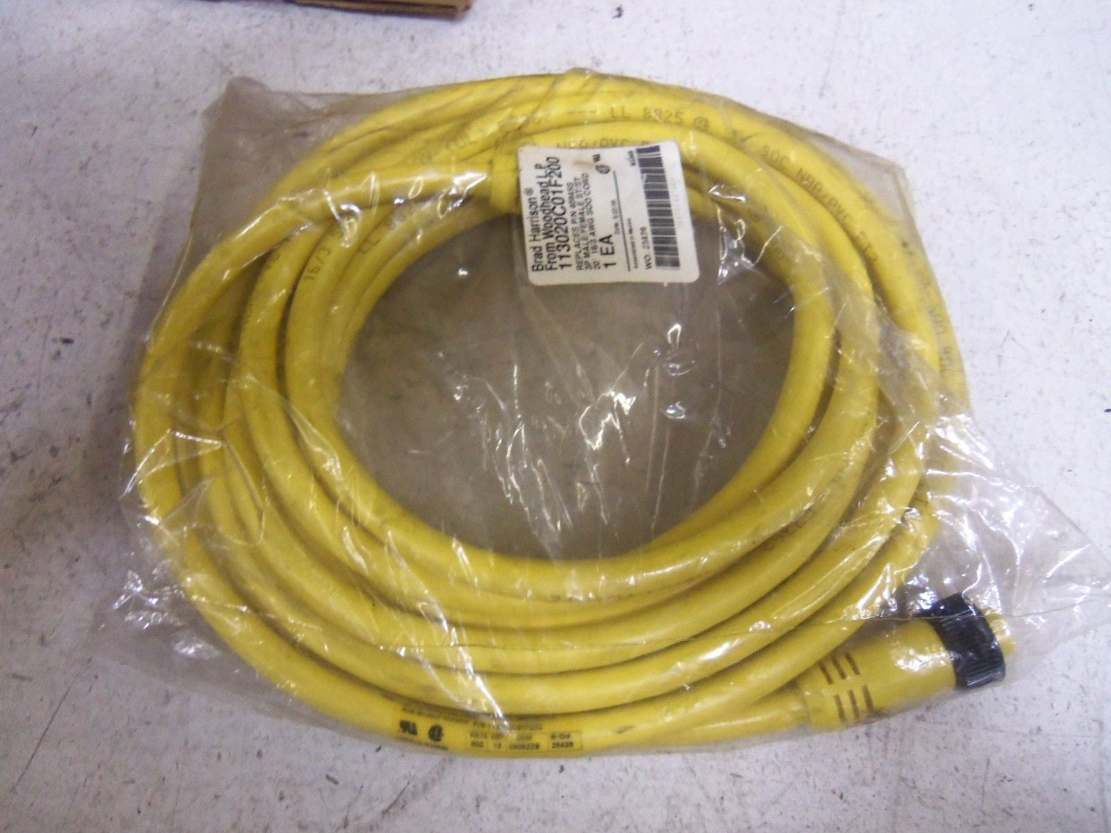 BRAD HARRISON 113020C01F200 CORDSET  *NEW IN A FACTORY BAG*