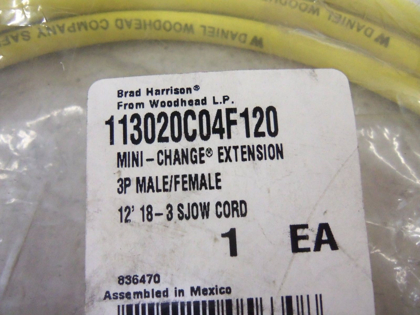 BRAD HARRISON 113020C04F120 CABLE *NEW IN A FACTORY BAG*