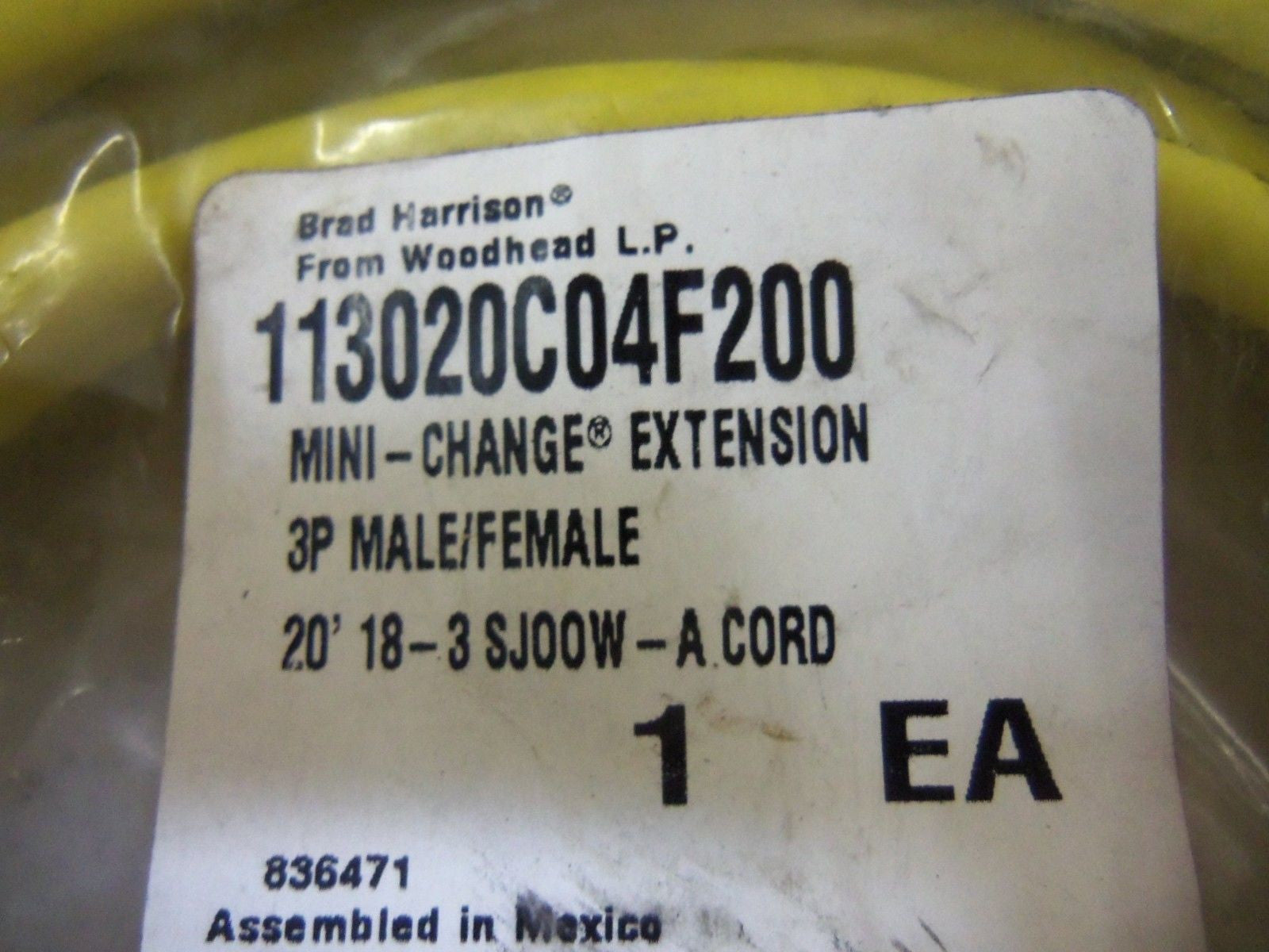 BRAD HARRISON 113020C04F200 CABLE  *NEW IN A FACTORY BAG*