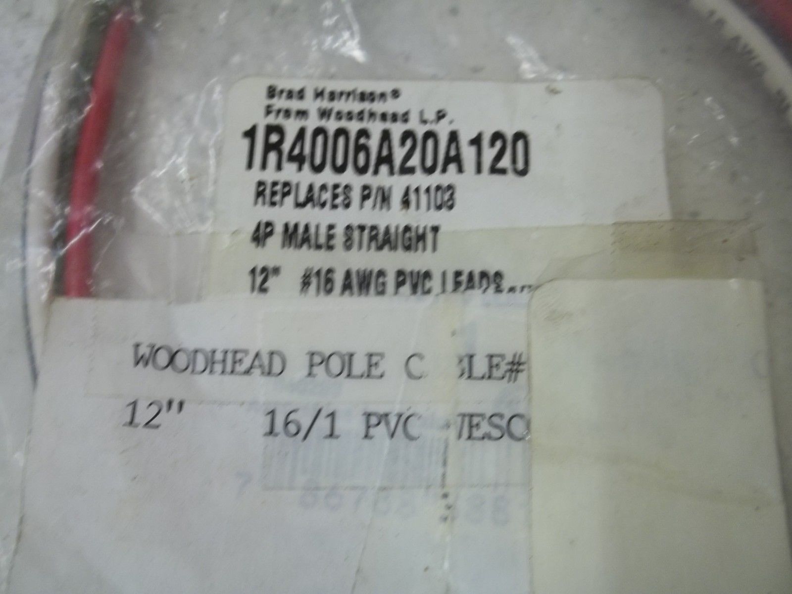 DANIEL WOODHEAD 41103 CORDSET * NEW IN FACTORY BAG *