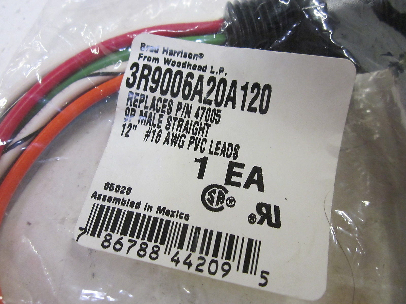 BRAD HARRISON 3R9006A20A120 MALE 9P RECEPTACLE *NEW IN FACTORY BAG*