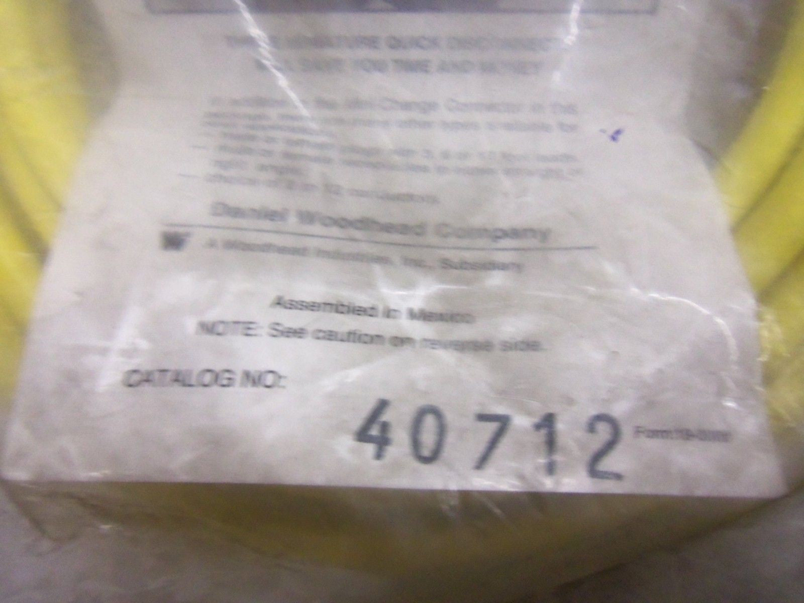 DANIEL WOODHEAD 40712 CORDSET *NEW IN FACTORY BAG*