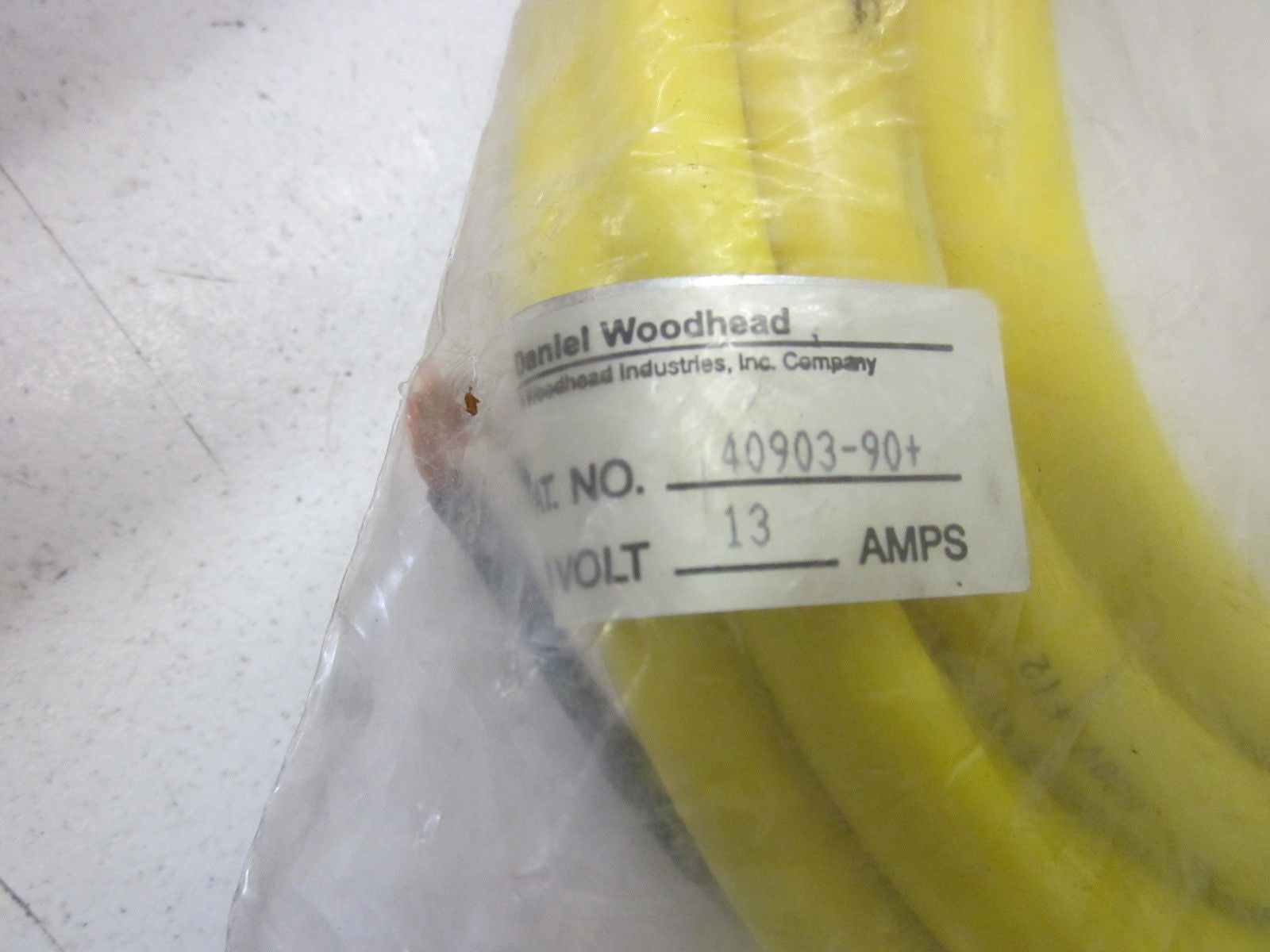 DANIEL WOODHEAD 40903-90+ CORDSET *NEW IN FACTORY BAG*