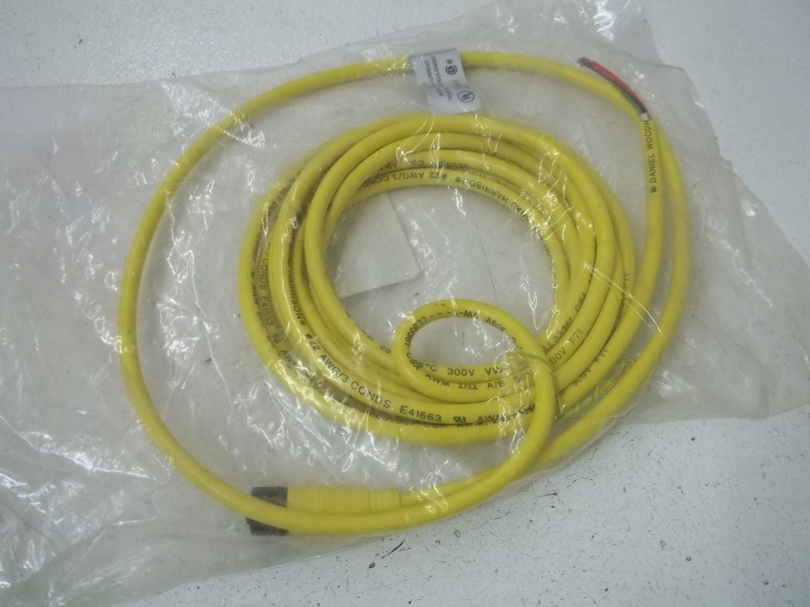 BRAD HARRISON 703000A13F120 CORDSET 3P FEMALE STRAIGHT *NEW IN A BAG*