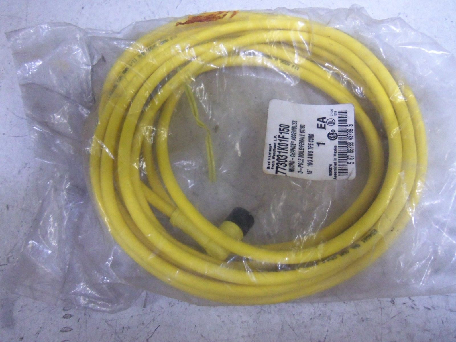 BRAD HARRISON 773031K01F150 CORDSET *NEW IN A FACTORY BAG*