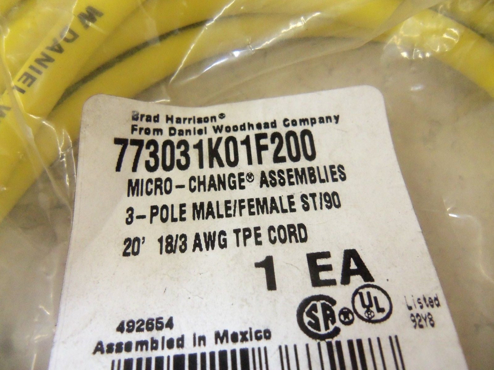 BRAD HARRISON 773031K01F200 CABLE *NEW IN A FACTORY BAG*