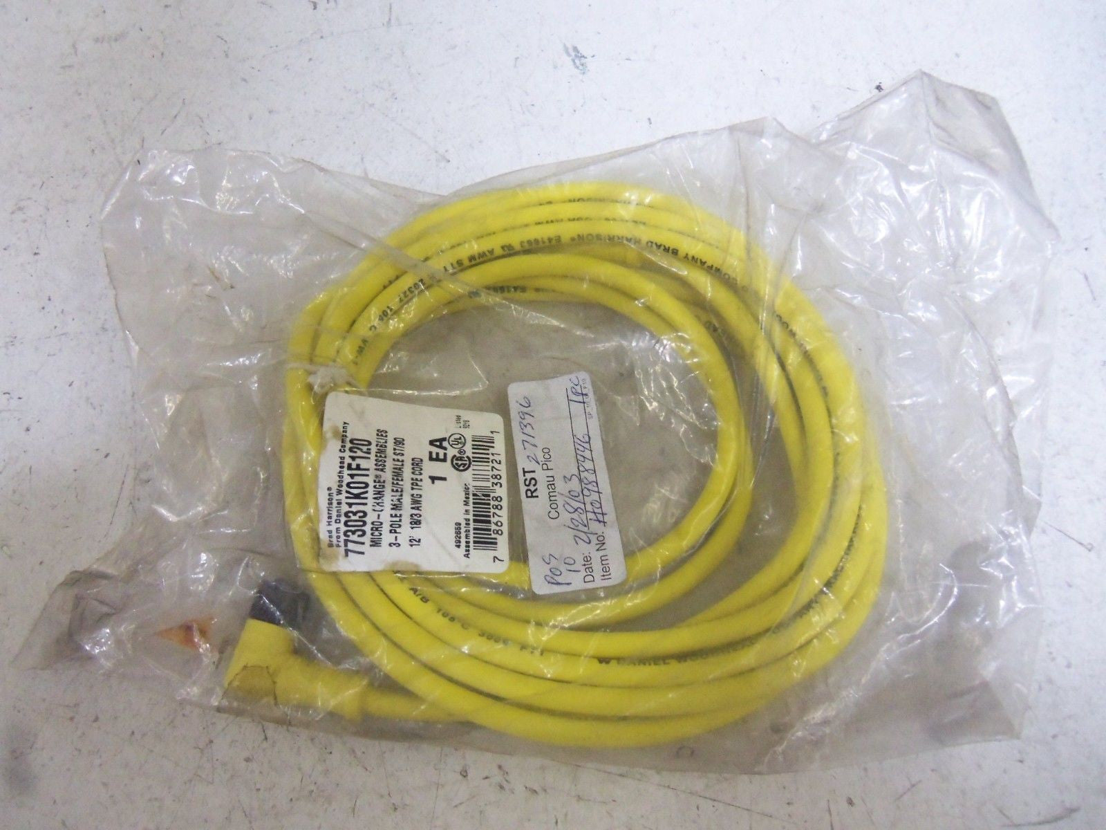 BRAD HARRISON 773031K01F120 CORDSET *NEW IN A FACTORY BAG*