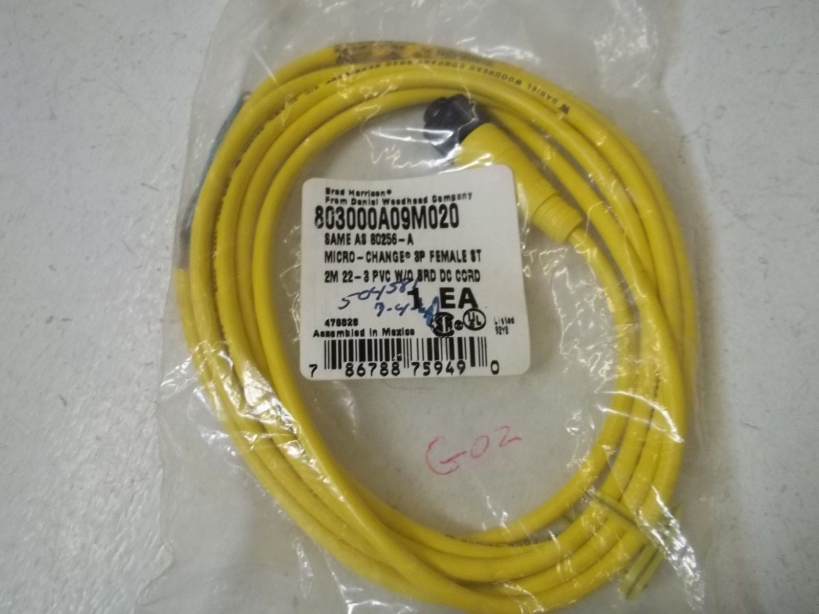 BRAD HARRISON 803000A09M020 MICRO-CHANGE 3P FEMALE *NEW IN A FACTORY BAG*