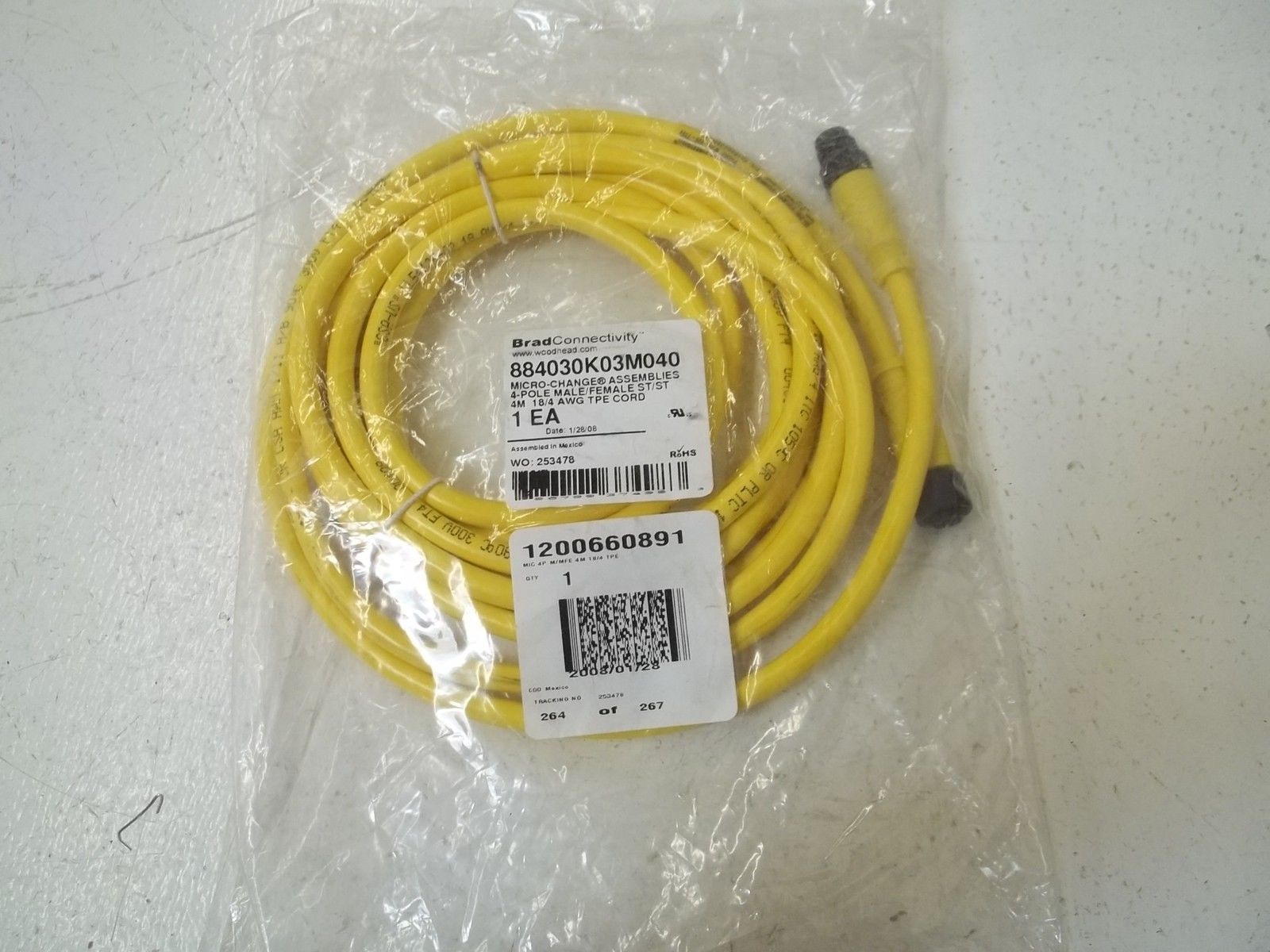 BRAD HARRISON 884030K03M040 4P * NEW IN FACTORY BAG *