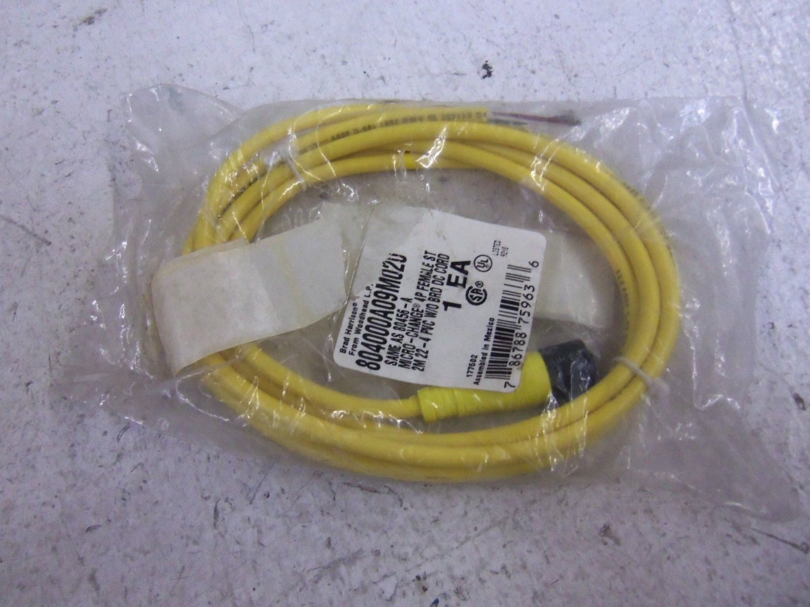 BRAD HARRISON MICRO-CHANGE 804000A09M020 4P FEMALE CORDSET *USED*