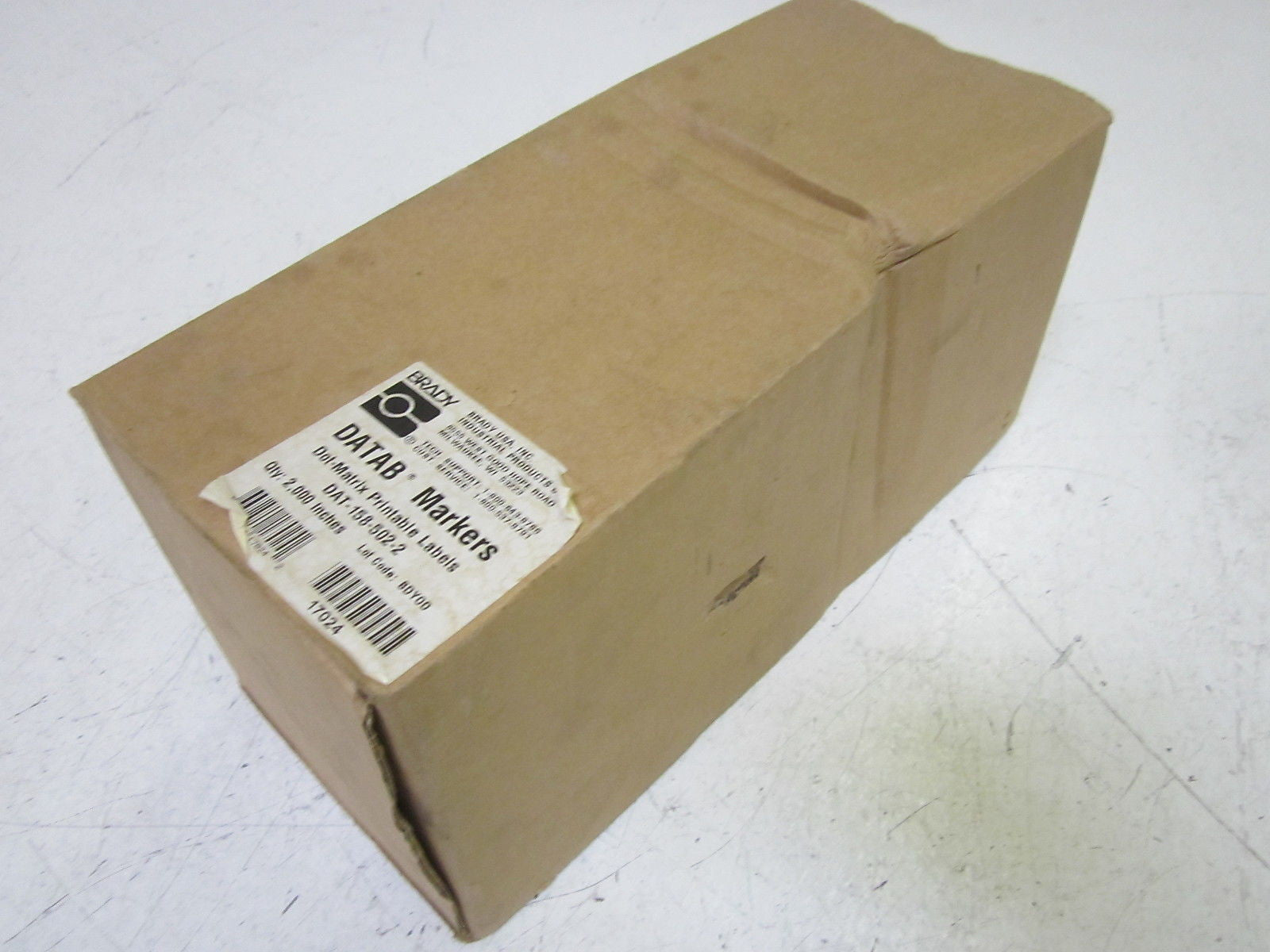 BRADY DAT-158-502-2 DOT-MATRIX PRINTABLE LABELS 2,000 INCHES *NEW IN BOX*