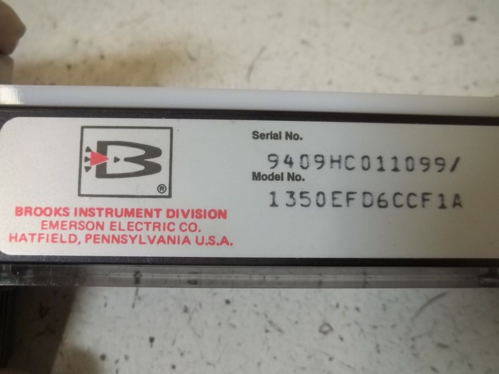 BROOKS INST. 1350EFD6CCF1A FLOW METER *NEW NO BOX*