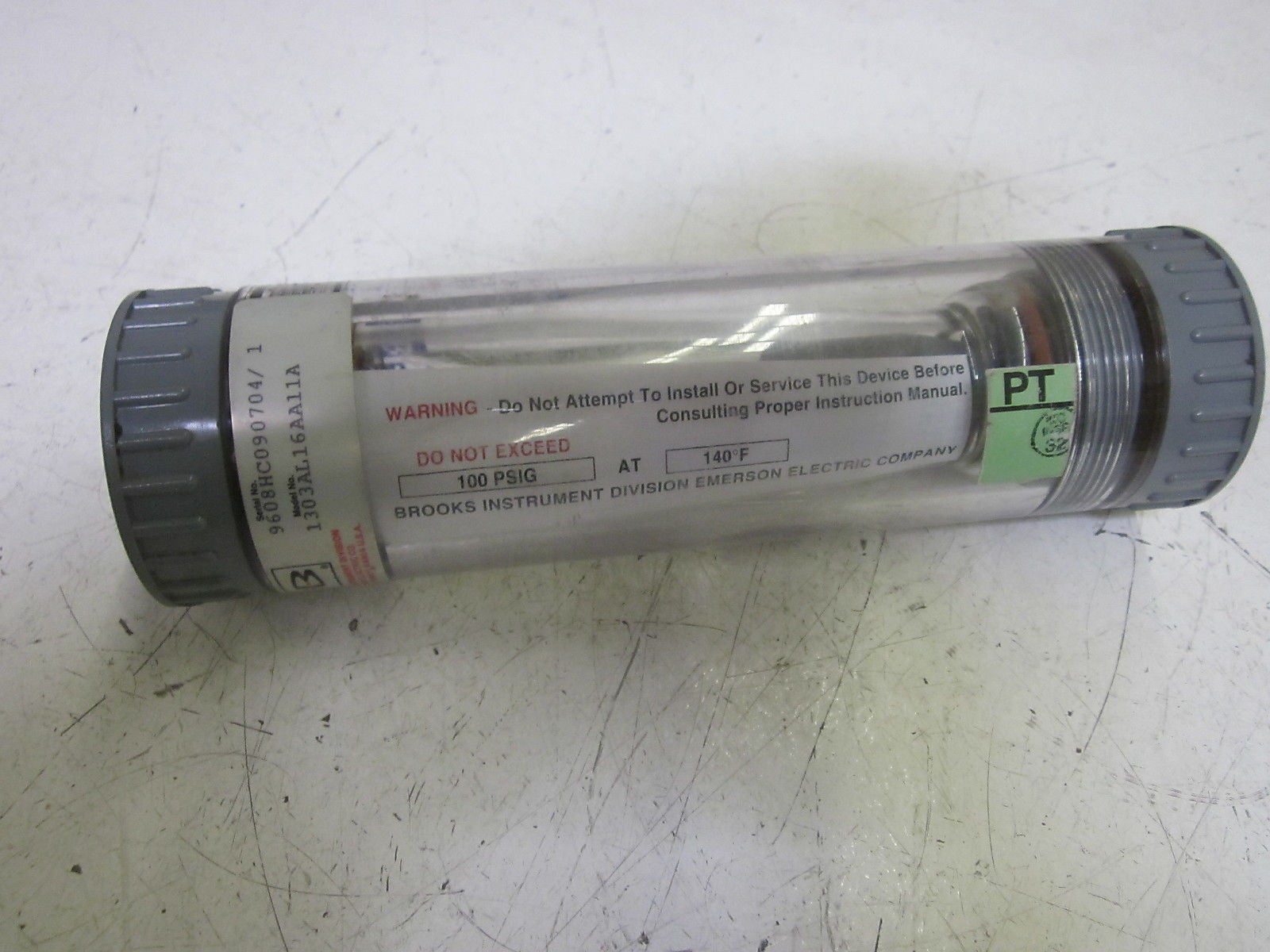 BROOKS 1303AL16AA11A FLOW METER 100PSIG *USED*